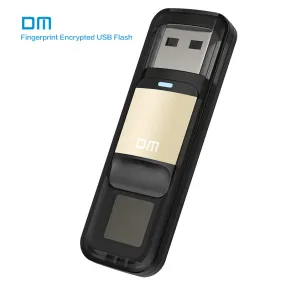Free shipping DM PD061 USB3.0 32G 64G High-speed Recognition Fingerprint Encrypted Pen Drive Security Memory USB Stick