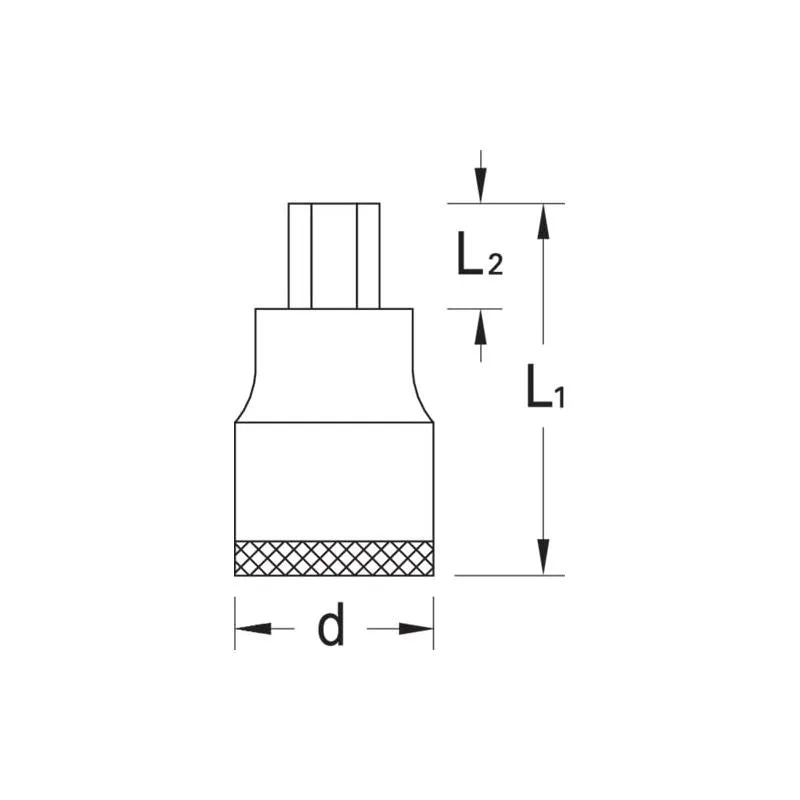 Gedore 1193422 Screwdriver Bit Socket 3/8 Inch 1/4 Inch