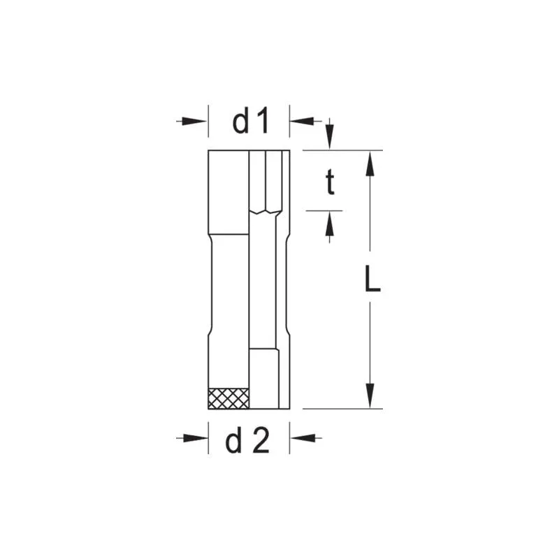 Gedore 1718762 Socket 1/2 Inch Drive, Long 13 mm