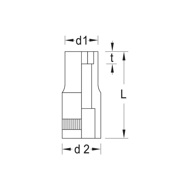 Gedore 6165910 Socket 1/4" 7 mm