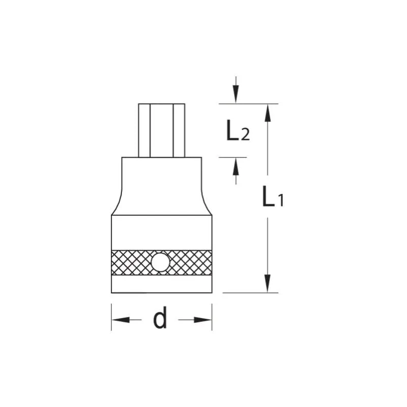 Gedore 6181280 Screwdriver Bit Socket 1 Inch Drive,19 mm