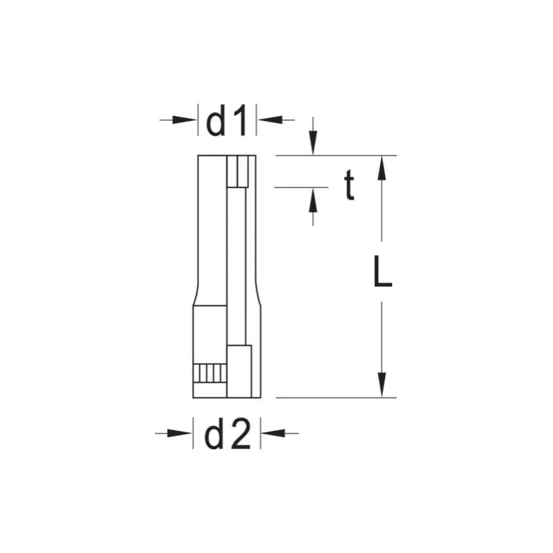 Gedore 6191590 Socket 1/4" Drive, 4.5 mm