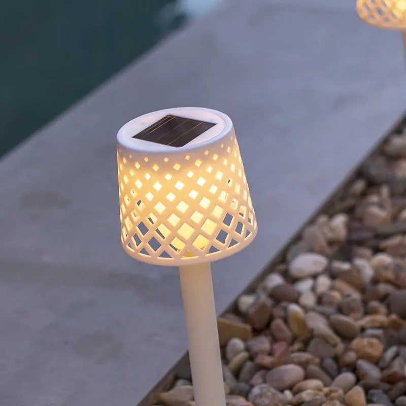 Gretita Puntale solare da giardino (4 pezzi) - Colore bianco