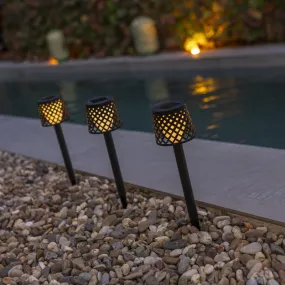 Gretita Puntale solare da giardino (4 pezzi) - Colore nero