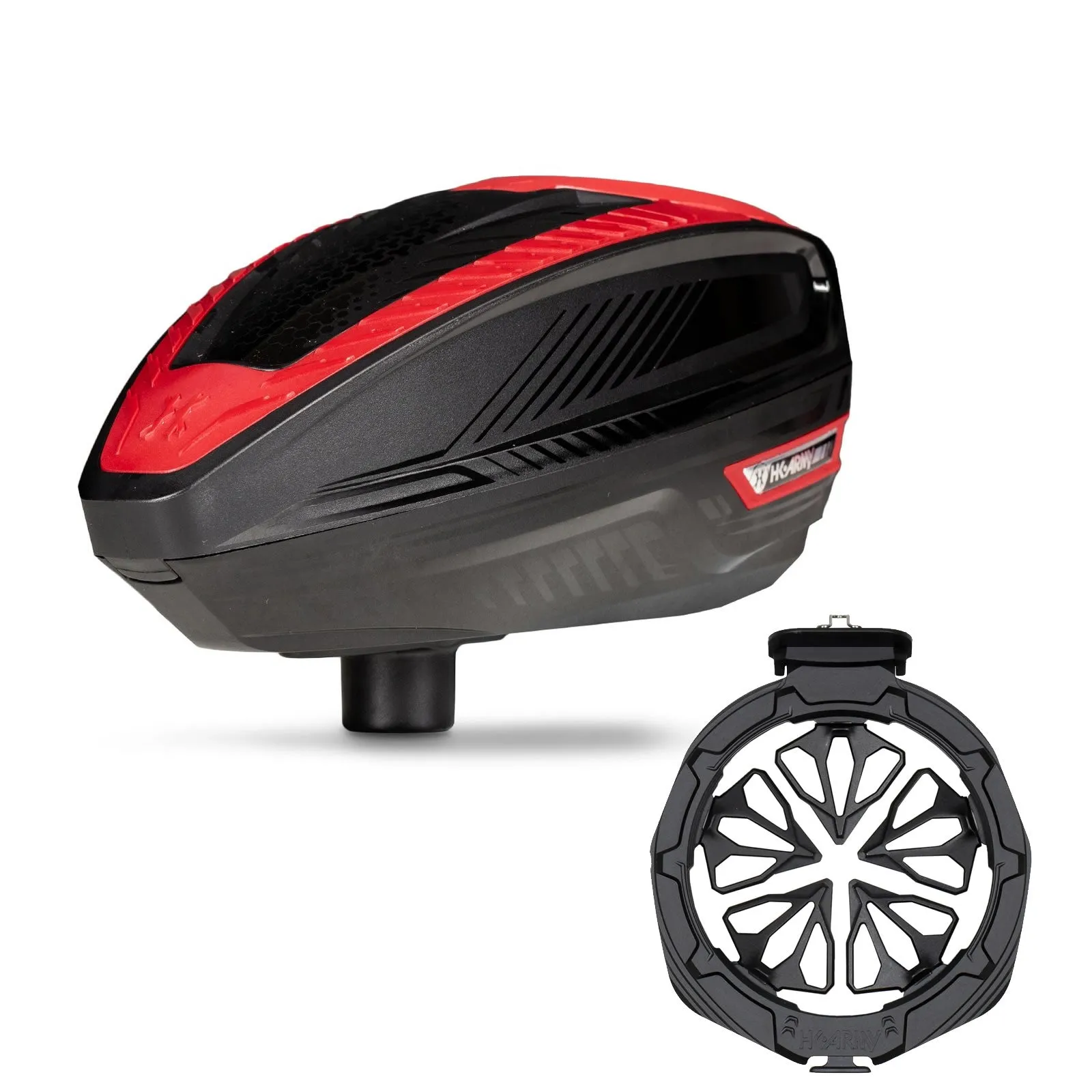 HK Army TFX3 Loader - Black / Red W/Evo Pro Speed Feed