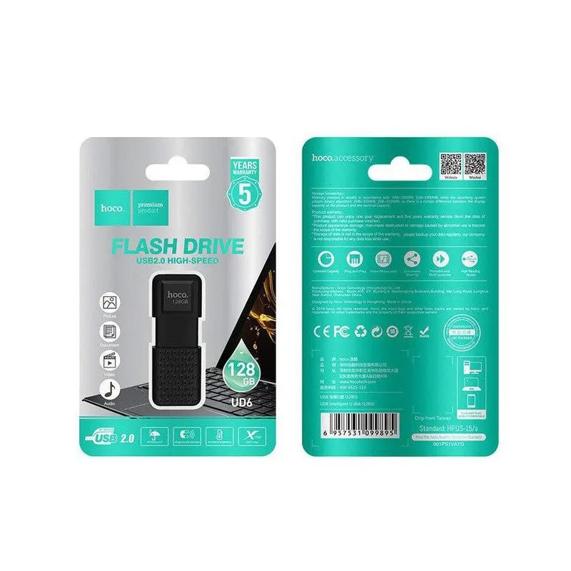 Hoco UD6 USB Flash Drive 128GB - Black