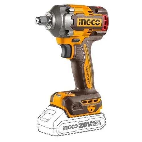 INGCO COSLI23048 1/2" Cordless 2 pcs combo kit impact wrench 400NM Cordless Impact Wrench  (1/2 inch)