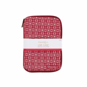 Kimberbell  Case Cranberry Star USB Case Holds 32 USBs