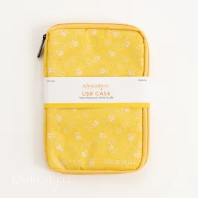 Kimberbell  Yellow Honeycomb USB Case Holds 32 USBs