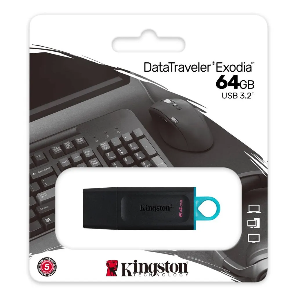 Kingston DataTraveler Exodia DTX USB 3.2 Flash Drive (128GB / 64GB / 32GB)