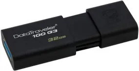 Kingston Flash Drive Datatraveler 100 G3 32 Gb Usb3.0 5 Year Carry In Warranty Dt100 G3/32 Gb