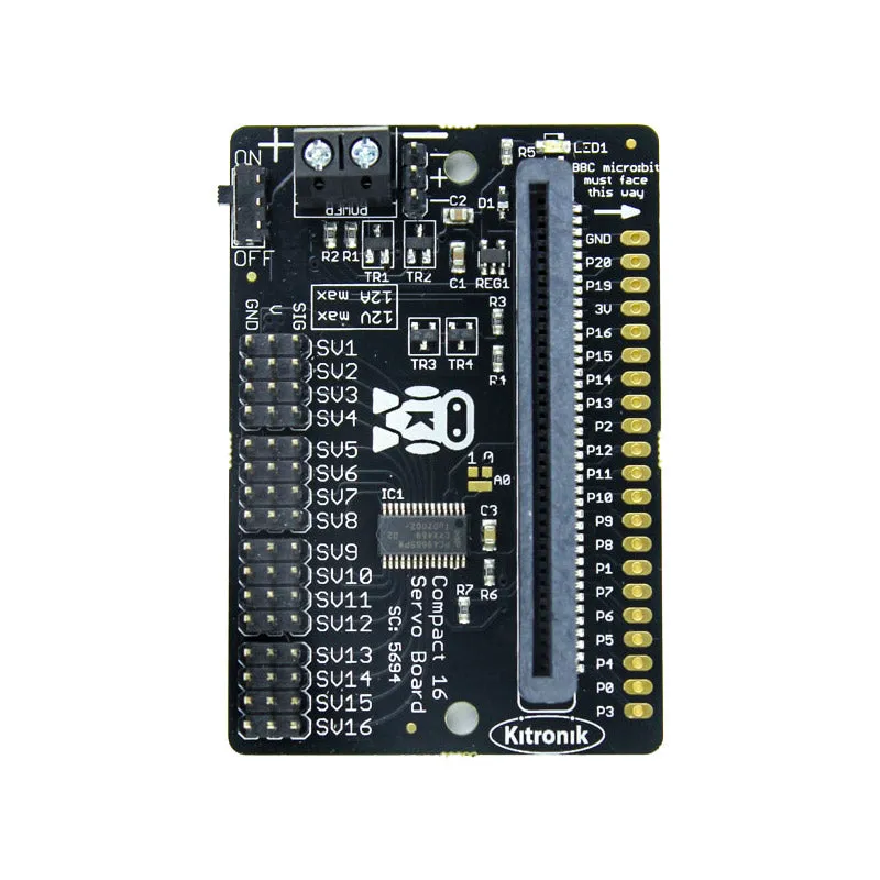 Kitronik Compact 16 Servo Driver Board for the BBC micro:bit