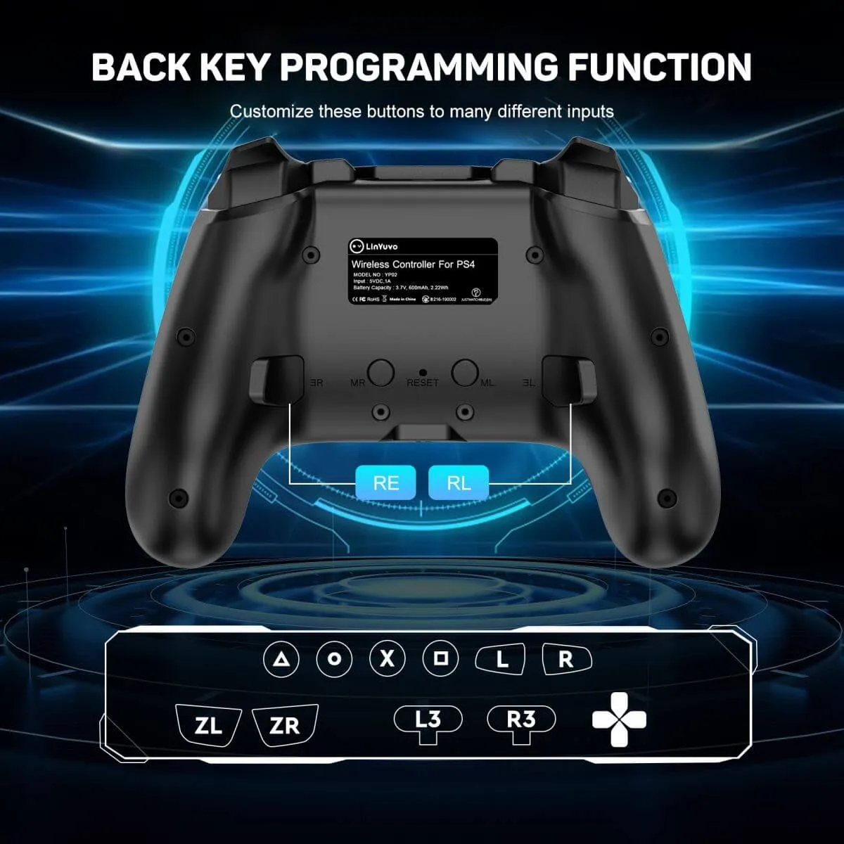 KP02 Wireless PS4 Game Controller