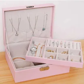 Lady PU Leather Jewelry Box