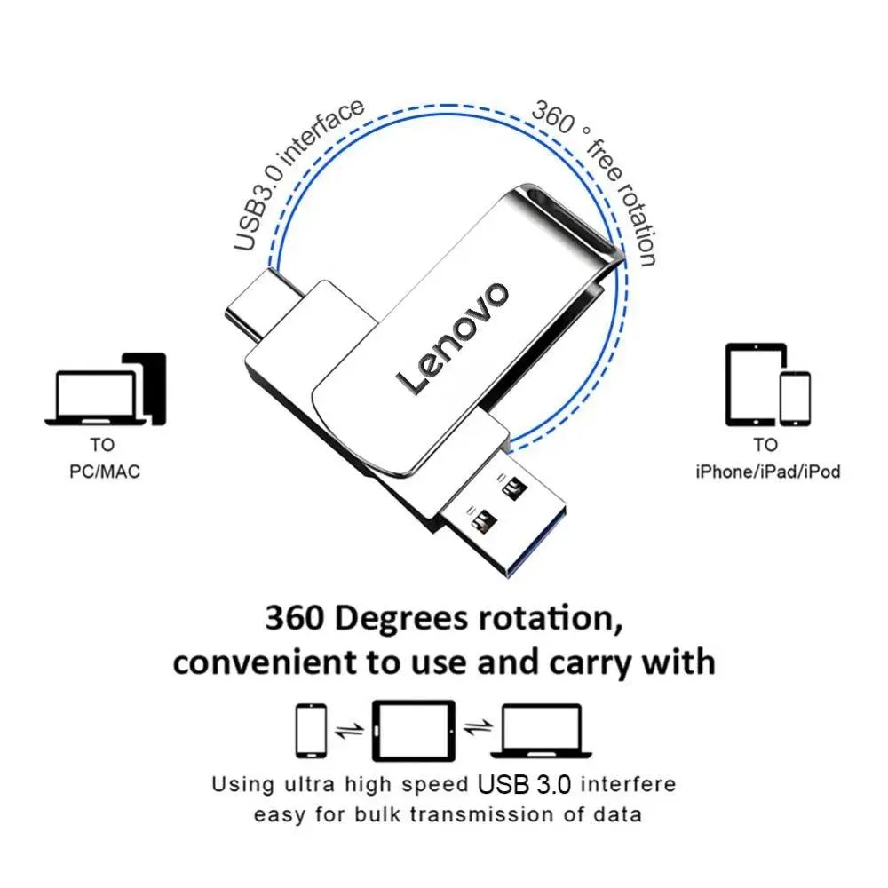 Lenovo 16TB High-Speed USB Flash Drive - Ultimate Data Transfer Solution