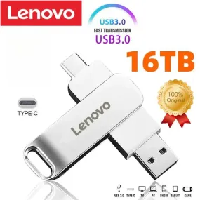 Lenovo 16TB High-Speed USB Flash Drive - Ultimate Data Transfer Solution
