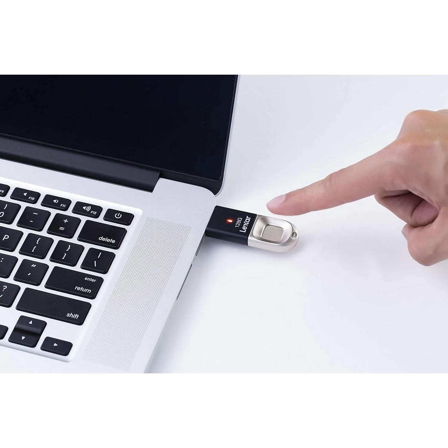 Lexar JumpDrive Fingerprint F35 64GB USB 3.0 Flash Drive, USB Stick Up to 150MB/s Read, Memory Stick for Computer, External Storage Data, Photo, Video (Incompatible with Mac OS) (LJDF35-64GBEU)