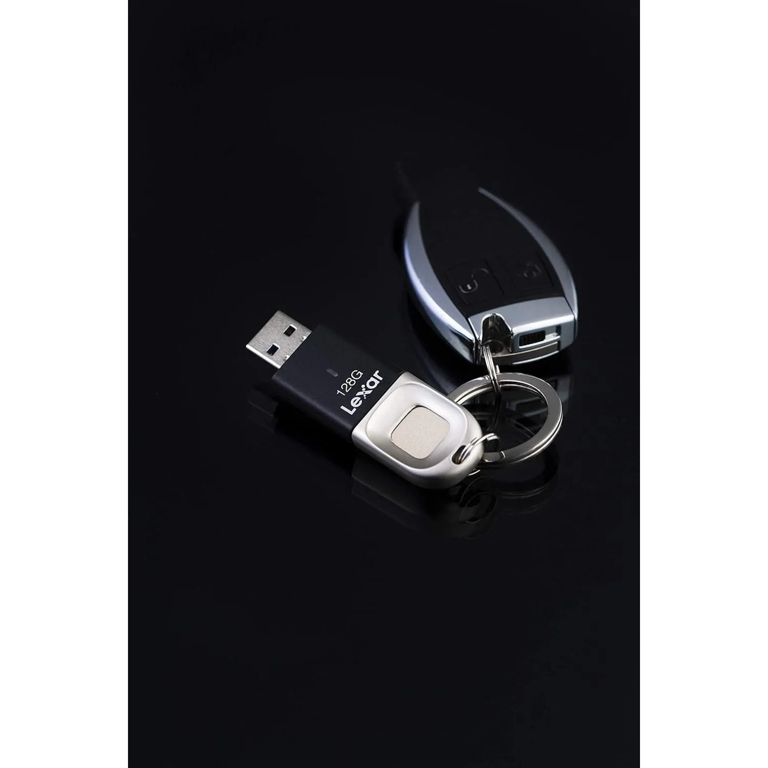 Lexar JumpDrive Fingerprint F35 64GB USB 3.0 Flash Drive, USB Stick Up to 150MB/s Read, Memory Stick for Computer, External Storage Data, Photo, Video (Incompatible with Mac OS) (LJDF35-64GBEU)