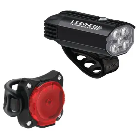 LEZYNE Fusion Drive 500  and Zecto Drive 200  Bicycle Light Set, USB-C Rechargeable