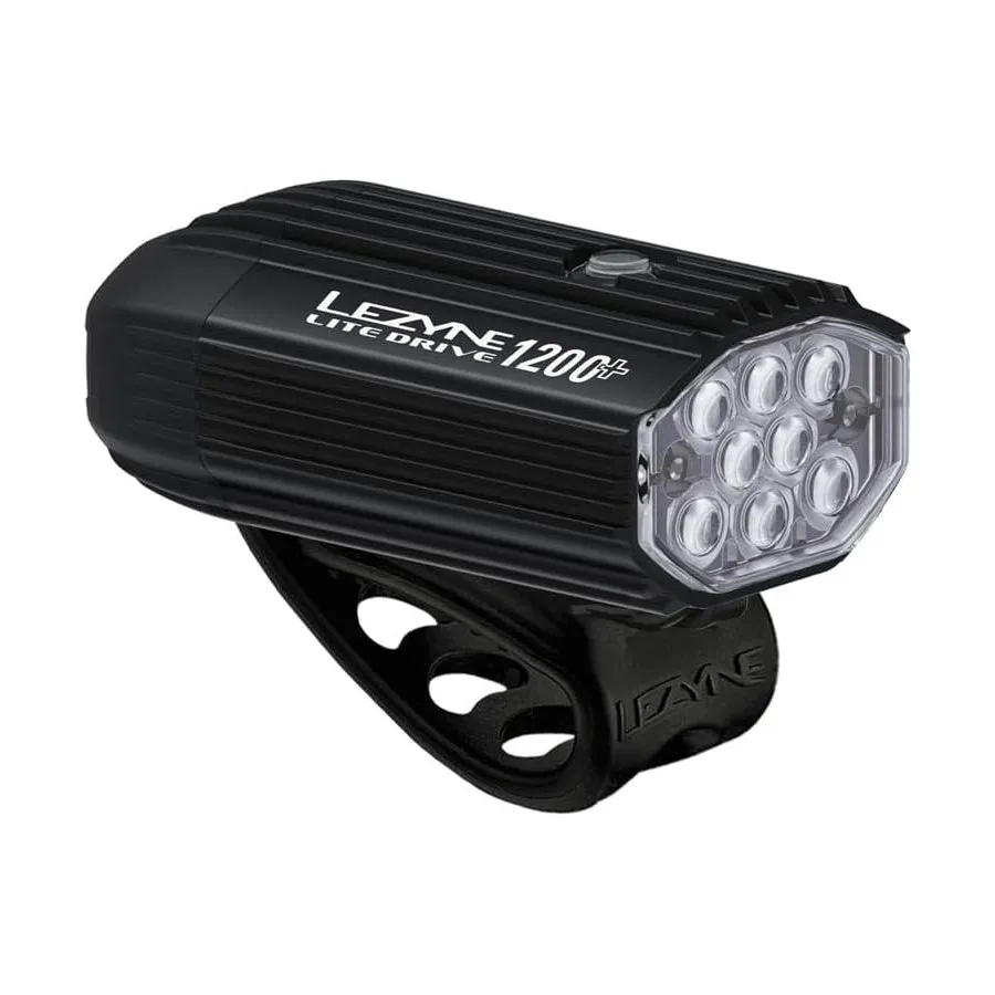 Lezyne Lite Drive 1200  and KTV Drive Pro  Pair Bicycle Light Set, 1200/150 Lumens, USB-C Rechargeable