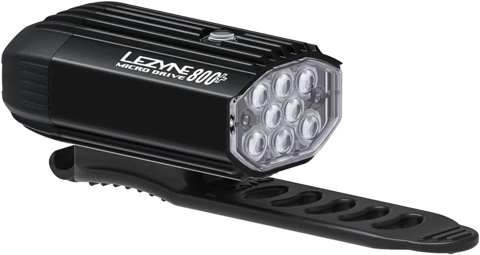 LEZYNE Micro Drive 800  and KTV Drive Pro  Bicycle Light Set, Front and Rear Pair, 800/150 lumen, USB-C Rechargeable