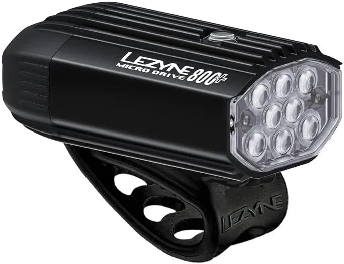 LEZYNE Micro Drive 800  and KTV Drive Pro  Bicycle Light Set, Front and Rear Pair, 800/150 lumen, USB-C Rechargeable