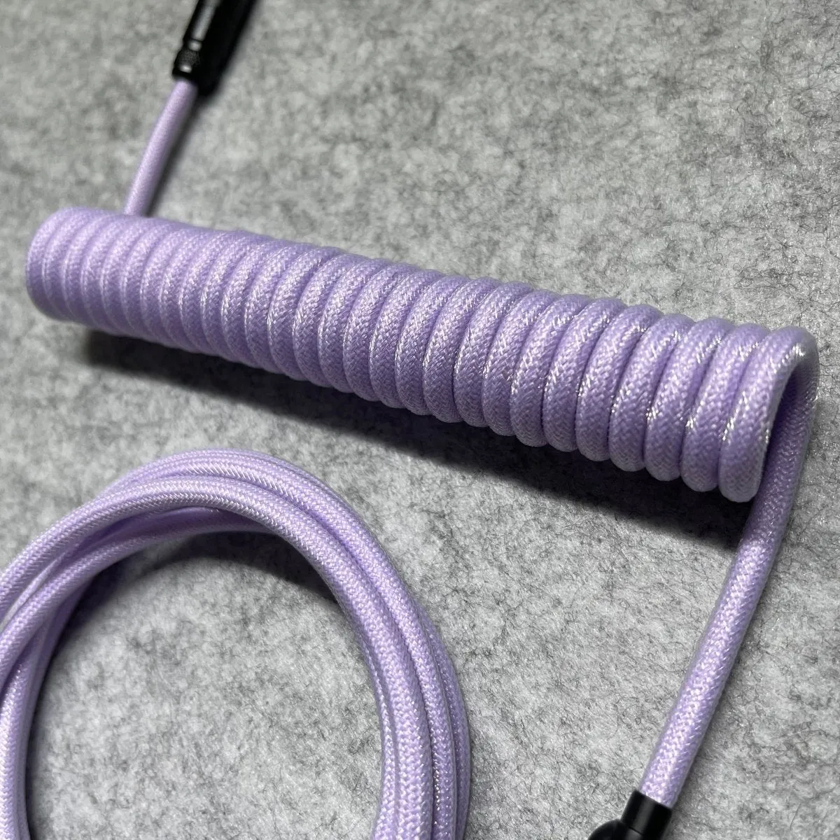 Mauve Mini XLR Mechanical Keyboard Coiled Cable