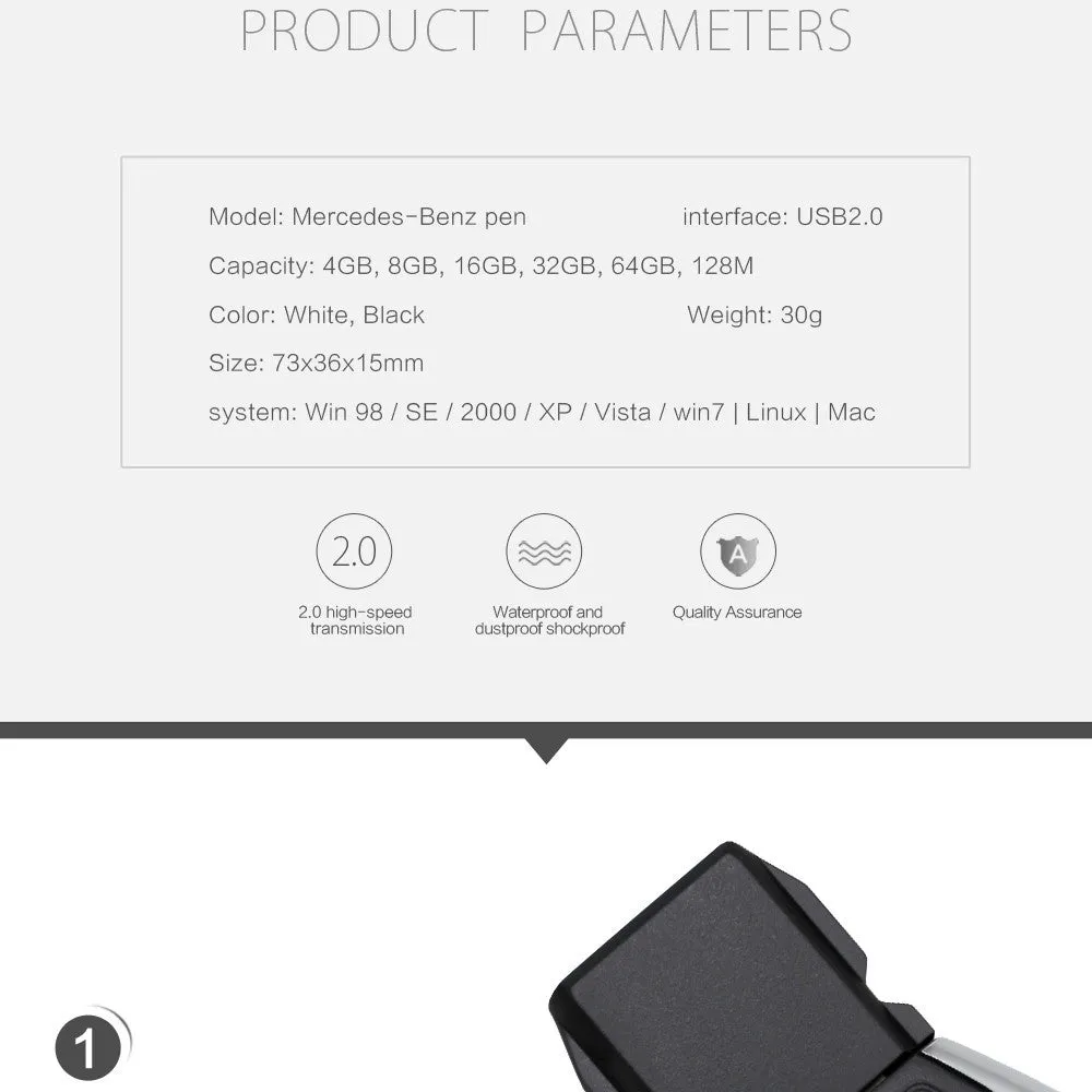 Mercedes-Benz Car Key Design USB flash drive - 4gb/8gb/16gb/32gb/64gb USB 2.0 USB storage drive