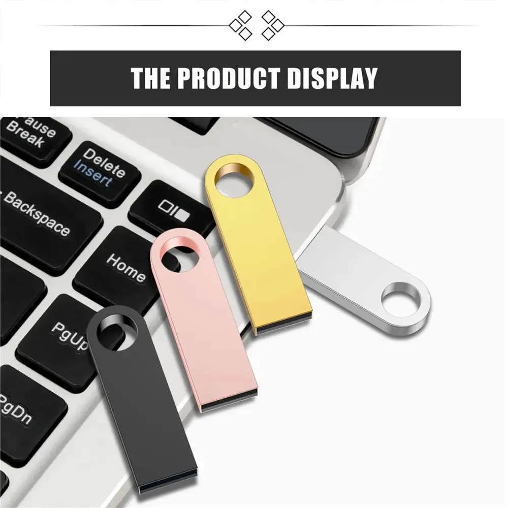 Mini Metal usb flash drive 128G 16G 8G pendrive For Gift