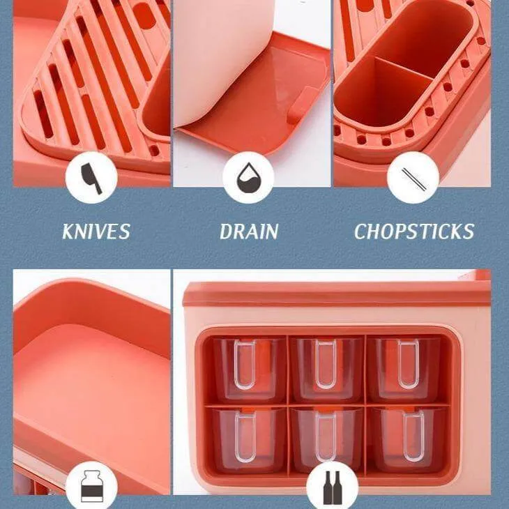 Multifunctional Kitchen Silverware Grain Storage Organizer
