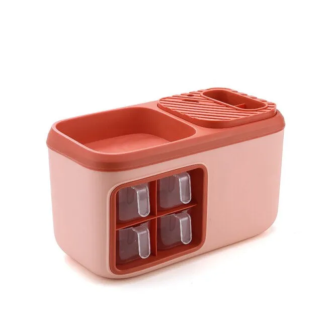 Multifunctional Kitchen Silverware Grain Storage Organizer