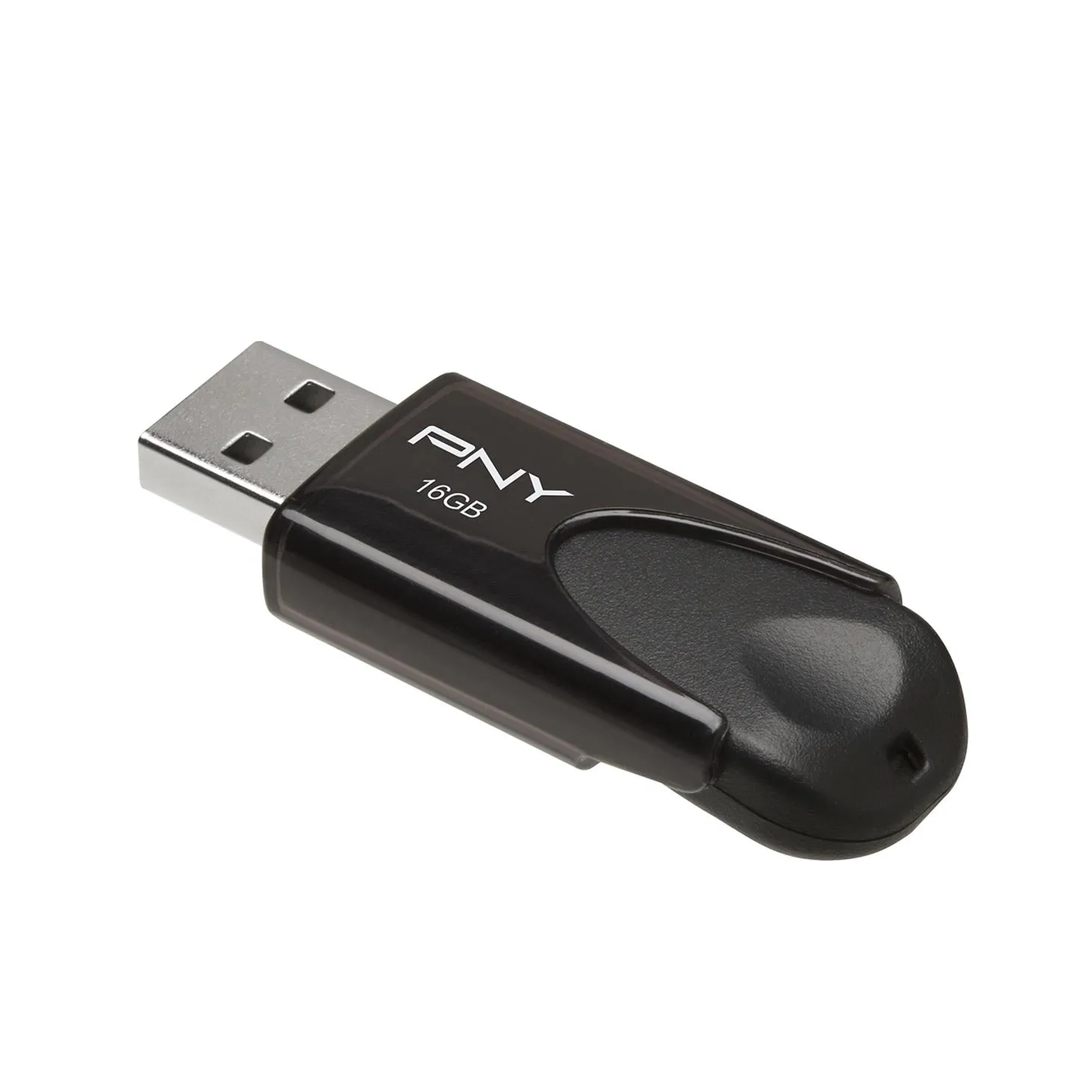 PNY - Elite Turbo Attache 4 64GB USB 3.0 Type A Flash Drive - Black/Gray
