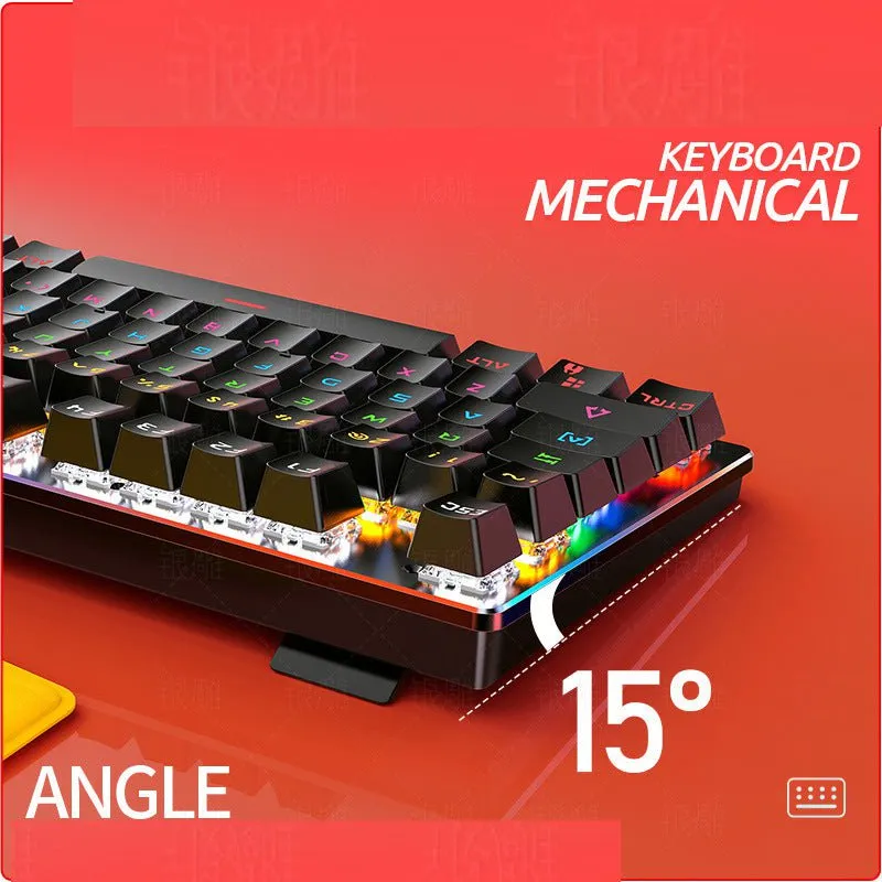 Prochimps Wired Mechanical RGB Gaming Keyboard K400 - High-Life Mechanical Shaft, Multimedia Shortcut Keys, and USB Connection