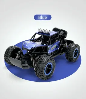 Radio Controlled Off Road Monster Racing Track High Speed Remote Control  Blue Model with LED.
