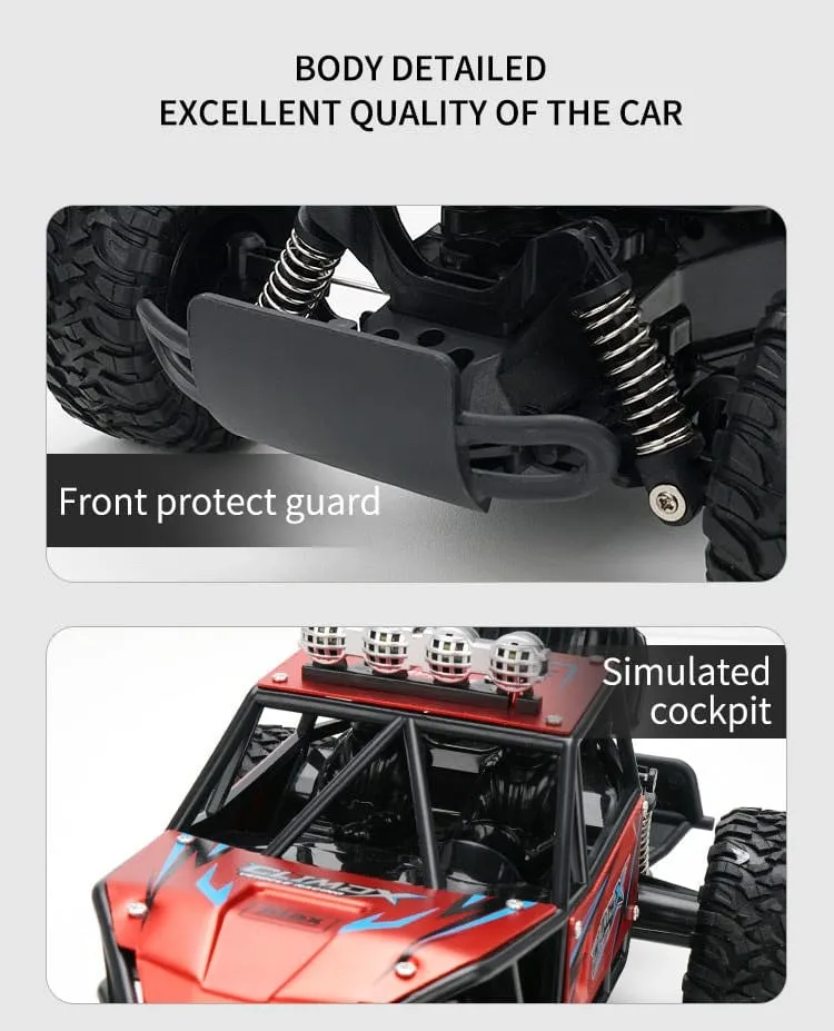 Radio Controlled Off Road Monster Racing Track High Speed Remote Control  Blue Model with LED.