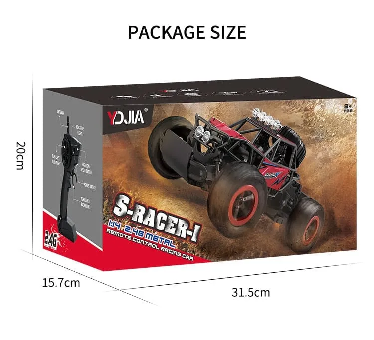 Radio Controlled Off Road Monster Racing Track High Speed Remote Control  Blue Model with LED.