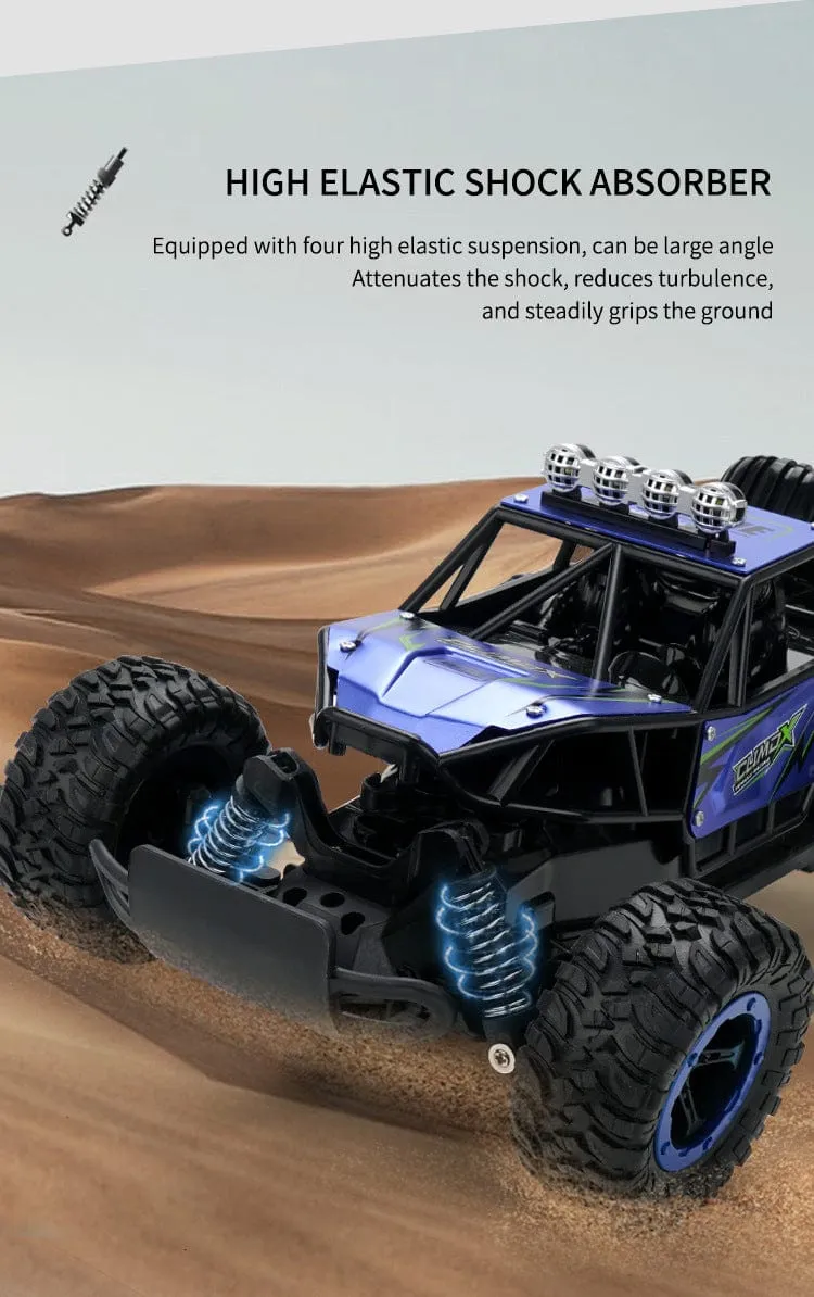 Radio Controlled Off Road Monster Racing Track High Speed Remote Control  Blue Model with LED.