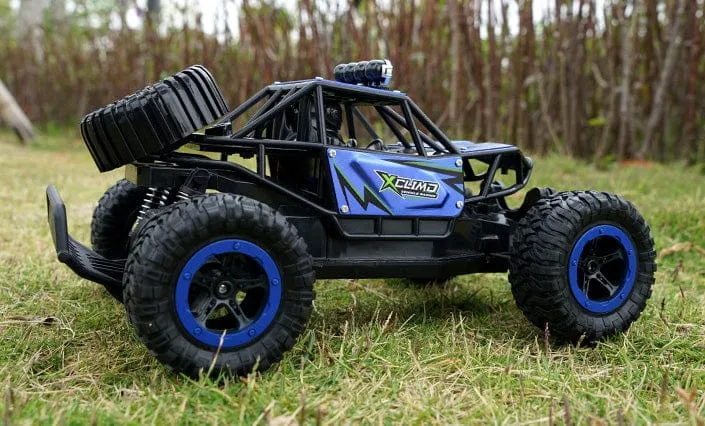 Radio Controlled Off Road Monster Racing Track High Speed Remote Control  Blue Model with LED.