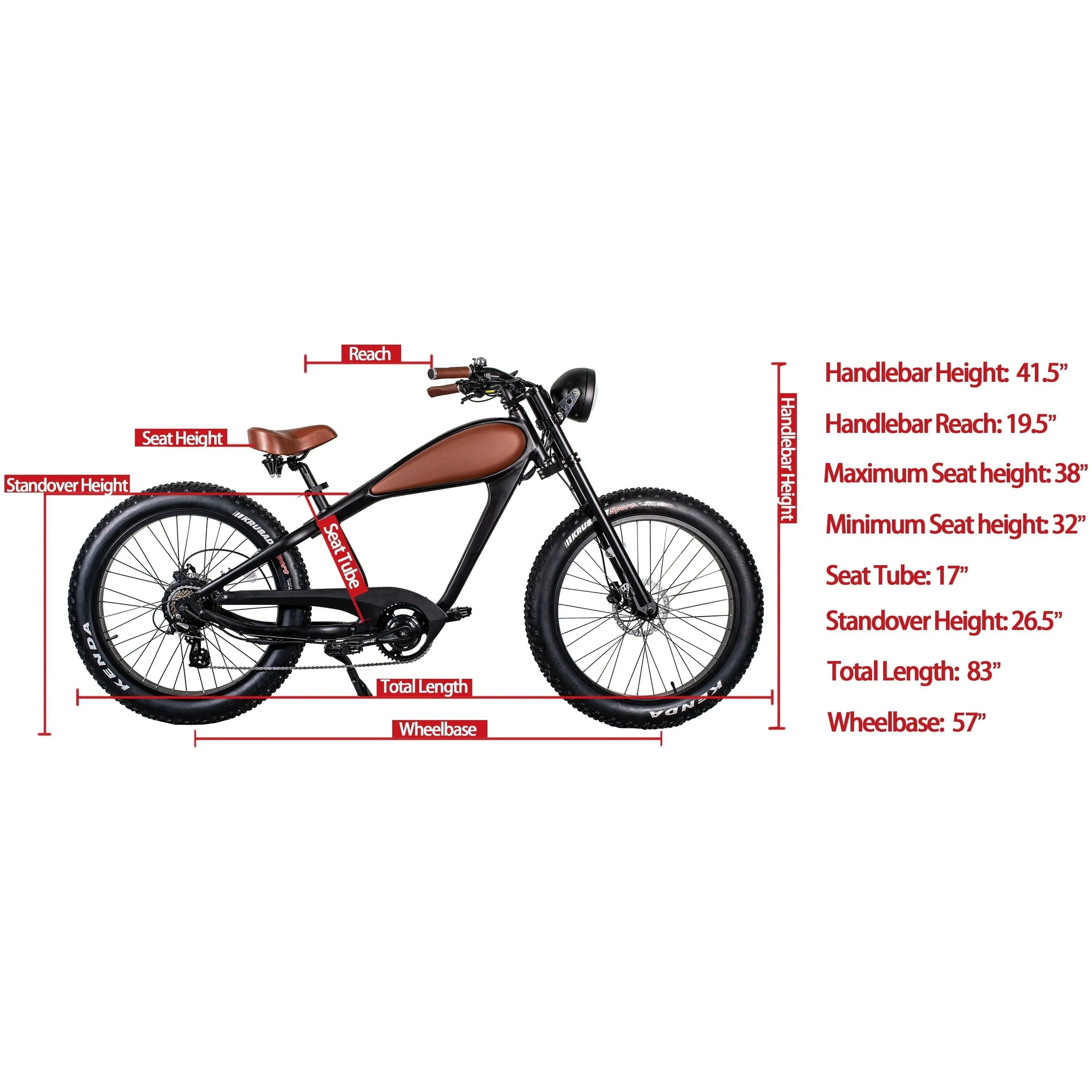 REVI BIKES Original Cheetah Electric Cafe Racer - 750 Watt, 48V