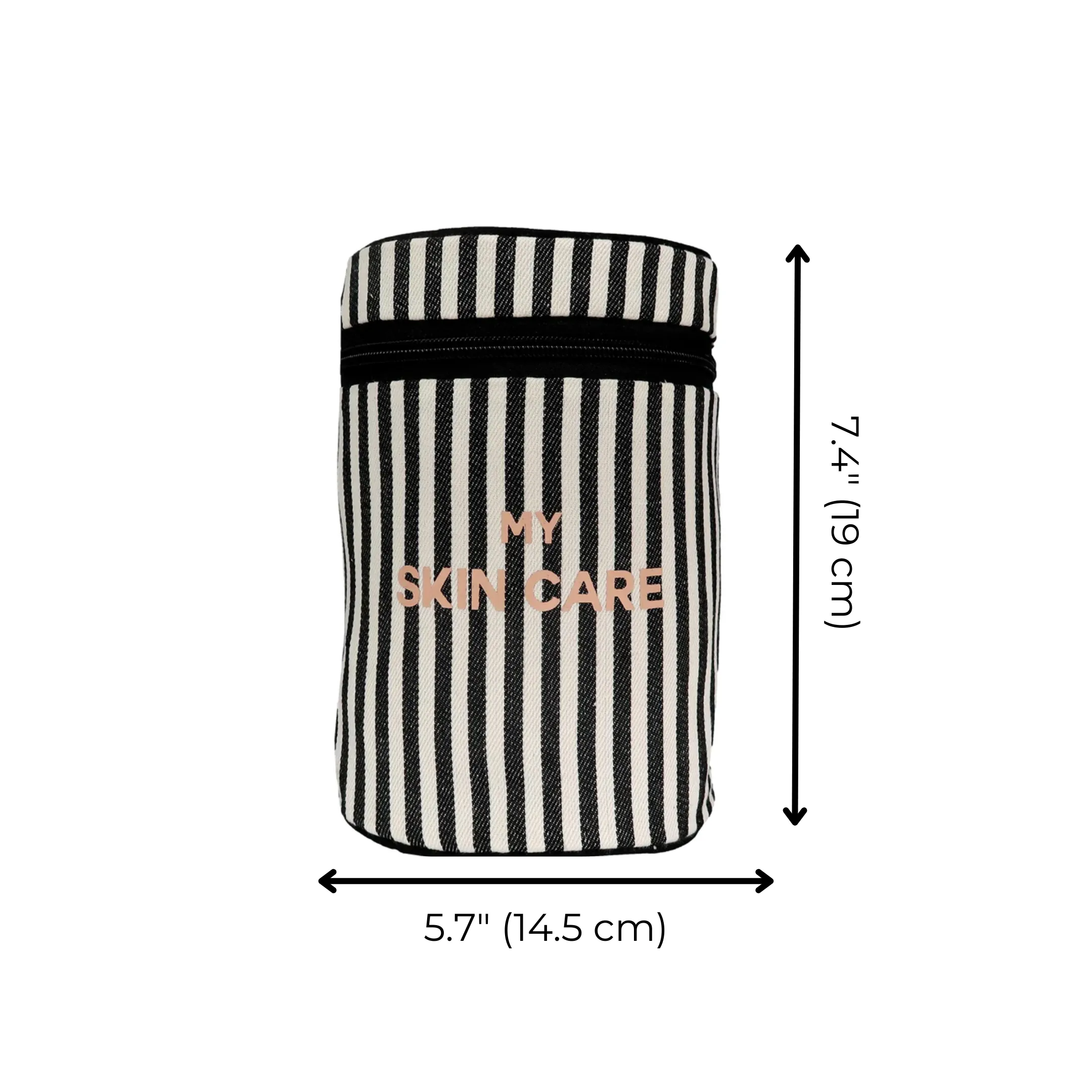 Round My Skin Care Case, Striped