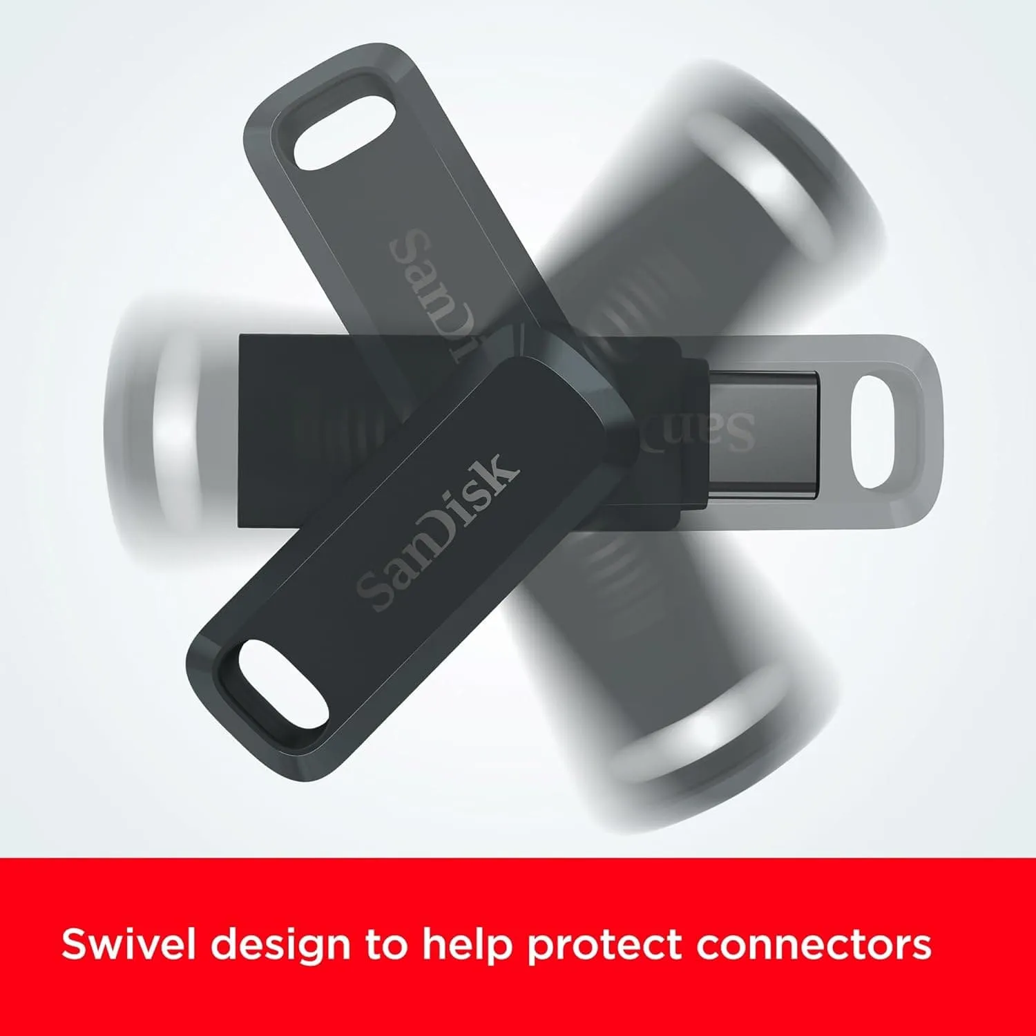 SanDisk 512GB Ultra Dual Drive Go USB Type-C Flash Drive, up to 150MB/s, with reversible USB Type-C and USB Type-A connectors, for smartphones, tablets, Macs and computers - Black