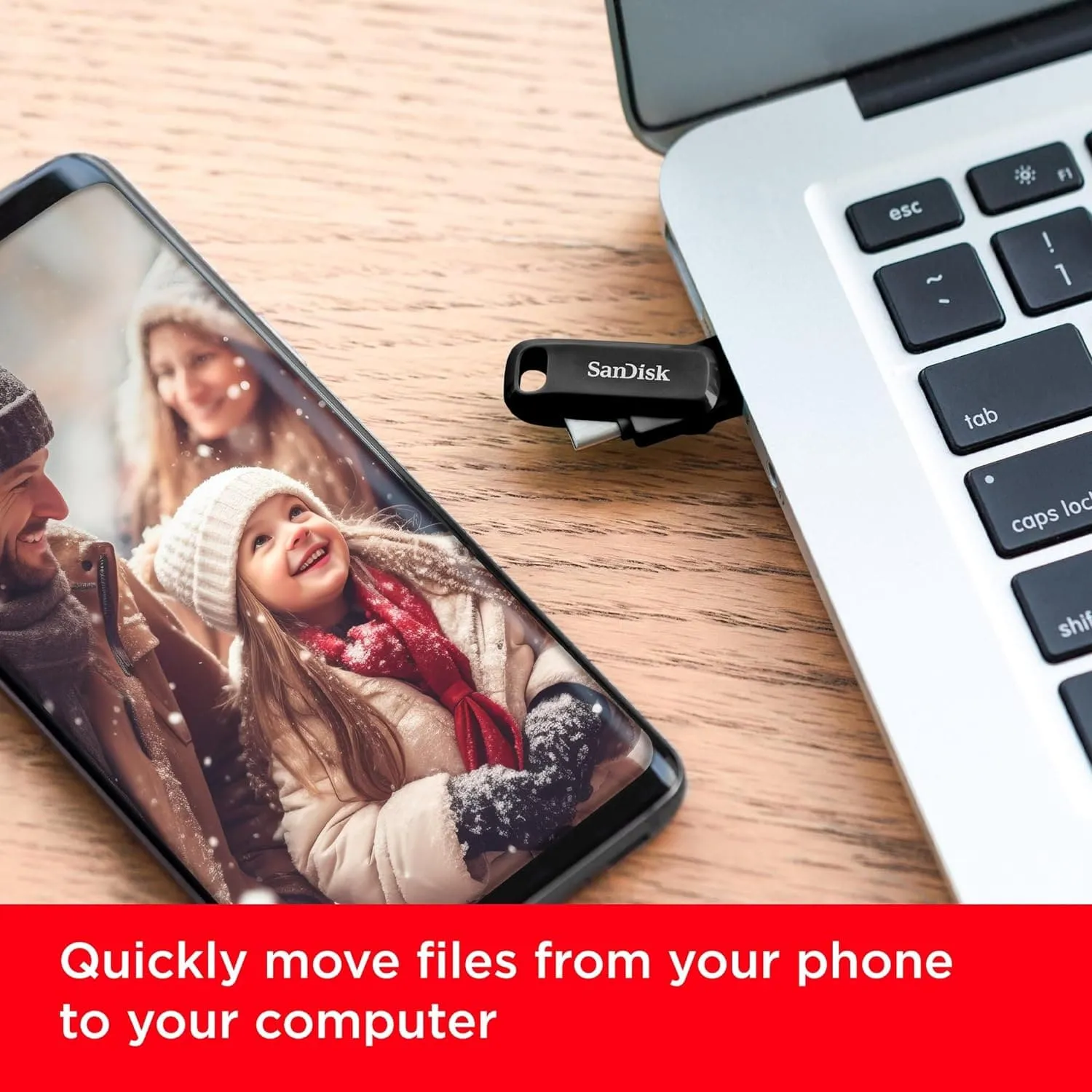 SanDisk 512GB Ultra Dual Drive Go USB Type-C Flash Drive, up to 150MB/s, with reversible USB Type-C and USB Type-A connectors, for smartphones, tablets, Macs and computers - Black