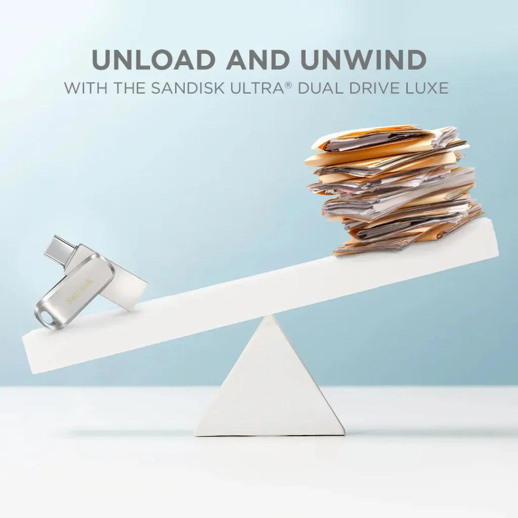 SanDisk Ultra Dual Drive Luxe USB Type-C Flash Drive (32GB/64GB/128GB/256GB)