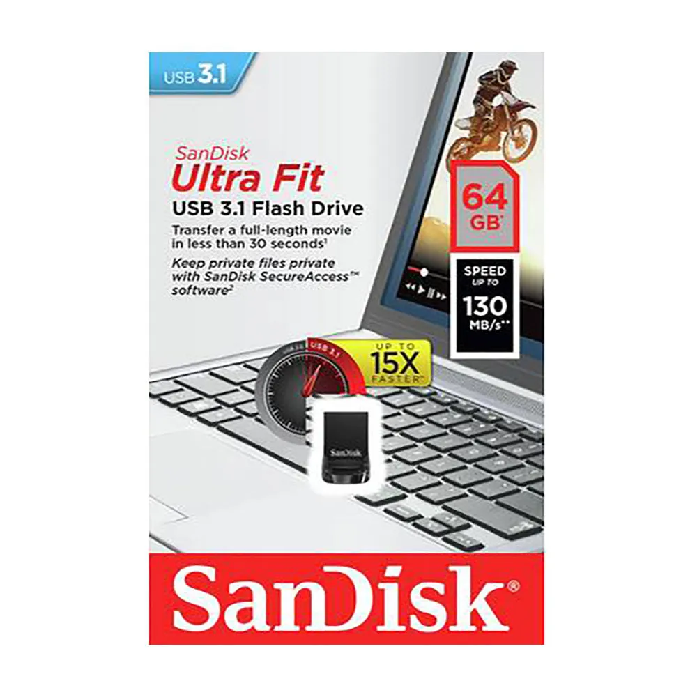 Sandisk Ultra Fit 3.1 Flashdrive 64GB