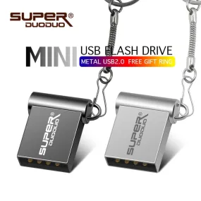 super mini metal usb flash drive 64GB 32GB 16GB 8GB 4GB flash drive portable 128GB memory stick Pendrive Storage flash disk
