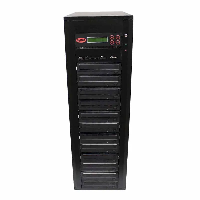 Systor Multi Media Center - Flash Memory Drive (USB/SD/CF/MS/MMC) to Disc Backup   1 to 11 SATA CD/DVD Duplicator - PMBC-11