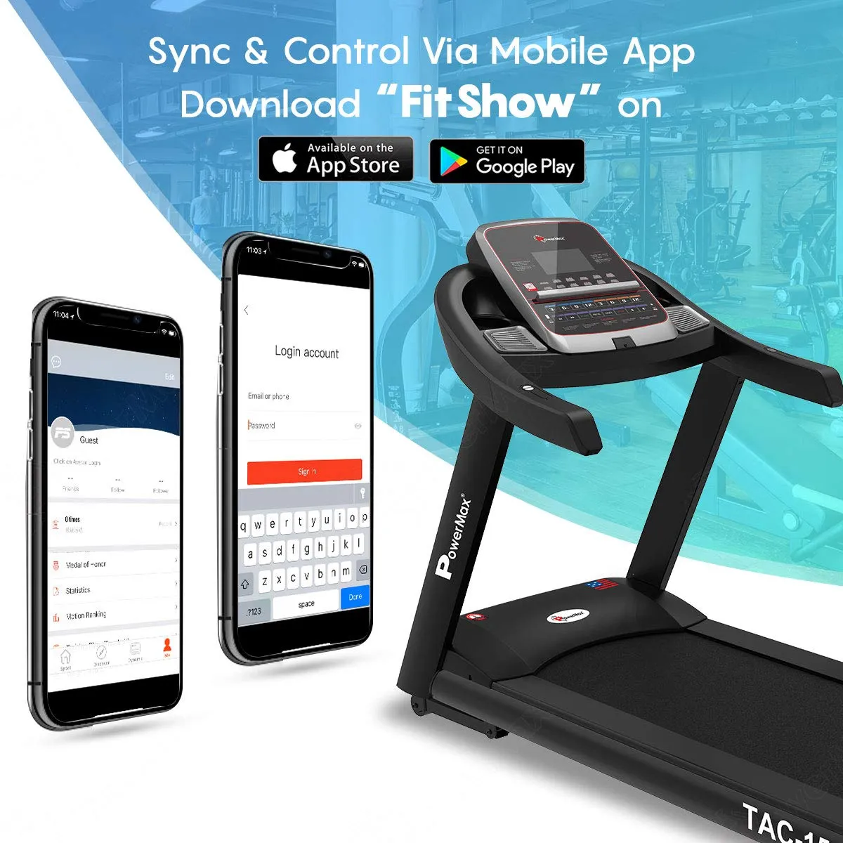 TAC-1500 4HP (6HP Peak) Motorized Treadmill with Free Installation Assistance | Commercial & Automatic Incline