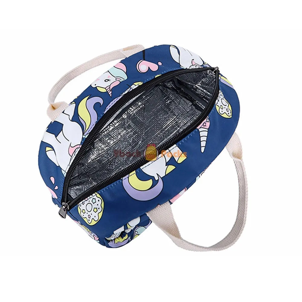 Teen Cartoon Unicorn Backpack Set Fits 14 Inches Laptop Bag with Lunch Bag College Bag