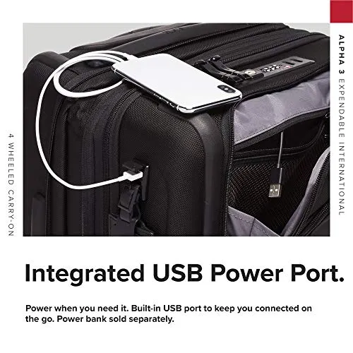 TUMI - Alpha 3 Expandable International 4 Wheeled Carry-On Luggage