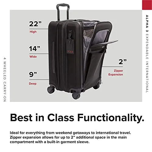 TUMI - Alpha 3 Expandable International 4 Wheeled Carry-On Luggage